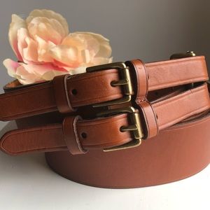 2” Wide Ralph Lauren Brown Leather Belt